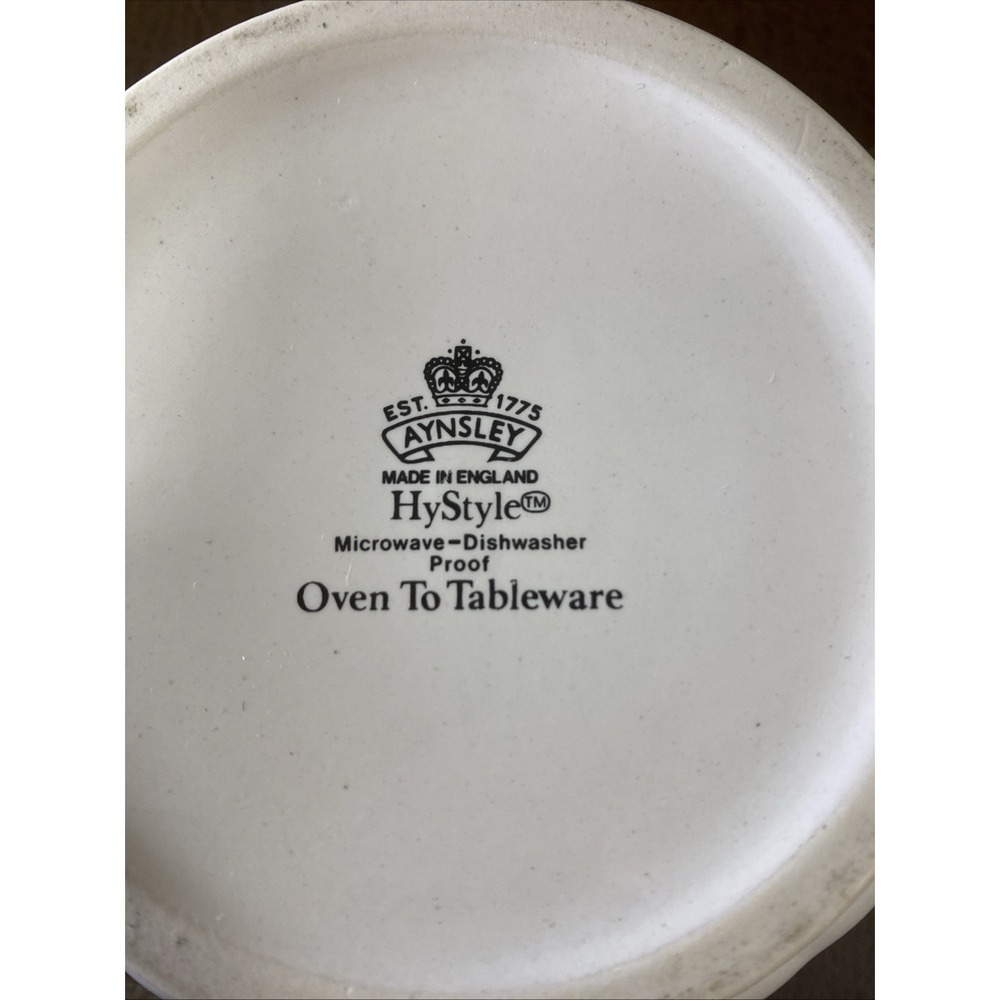 Vintage Aynsley Cottage Garden HyStyle 5" Lidded ramekin Dish - 0.5 Qt - Picture 11 of 12